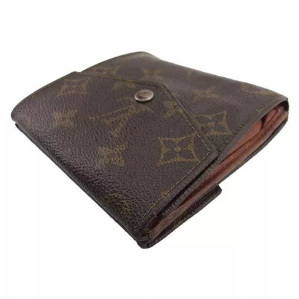 LOUIS VUITTON W Hook Wallet Monogram Beige Monogram Canvas Authentic Used - Picture 4 of 9